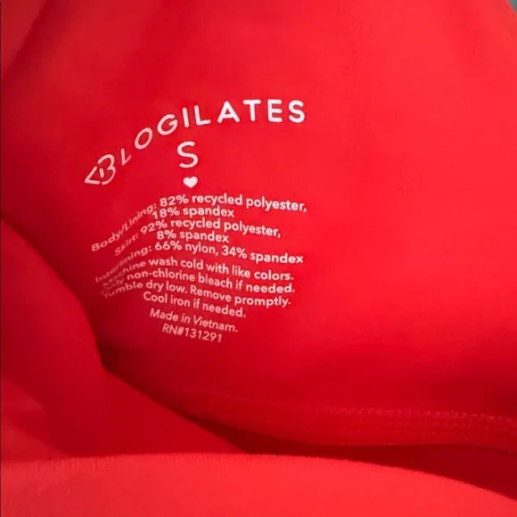 New Blogilates Women's Sweetheart Babydoll Dress - Red - Picture 8 of 11